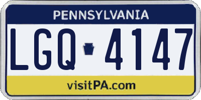 PA license plate LGQ4147
