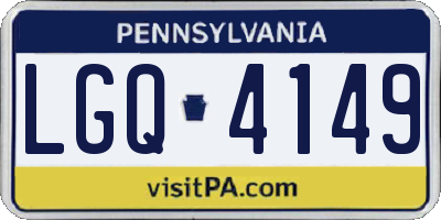 PA license plate LGQ4149