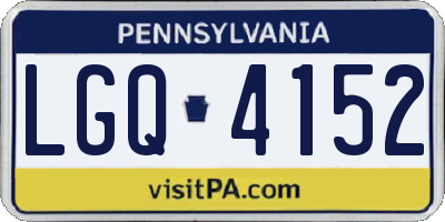 PA license plate LGQ4152