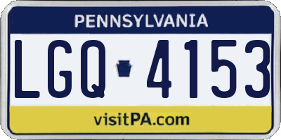 PA license plate LGQ4153