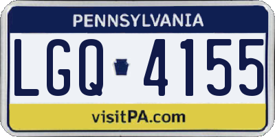 PA license plate LGQ4155