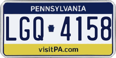 PA license plate LGQ4158