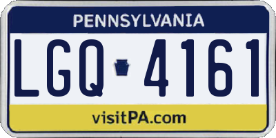 PA license plate LGQ4161