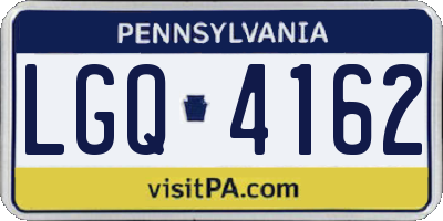 PA license plate LGQ4162