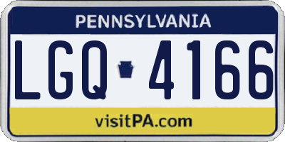 PA license plate LGQ4166