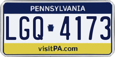PA license plate LGQ4173