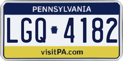 PA license plate LGQ4182
