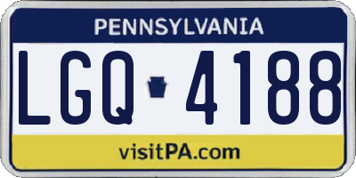 PA license plate LGQ4188