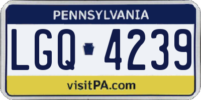 PA license plate LGQ4239