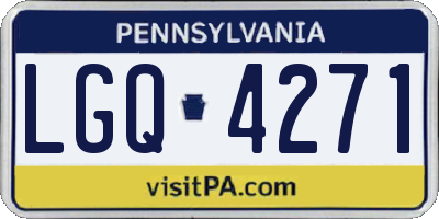 PA license plate LGQ4271