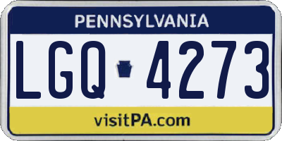 PA license plate LGQ4273