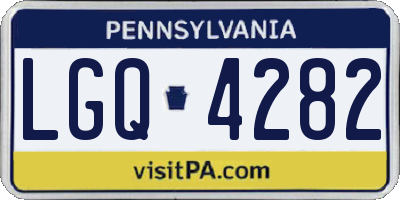PA license plate LGQ4282