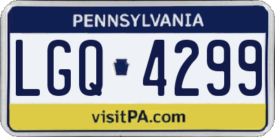PA license plate LGQ4299