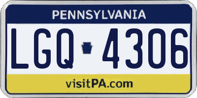 PA license plate LGQ4306