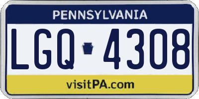 PA license plate LGQ4308