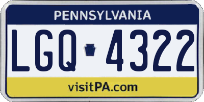 PA license plate LGQ4322