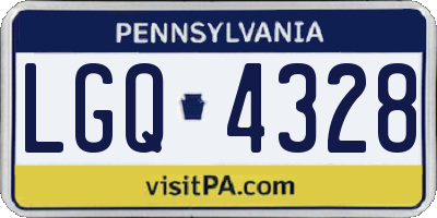 PA license plate LGQ4328