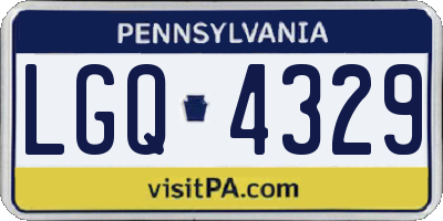 PA license plate LGQ4329