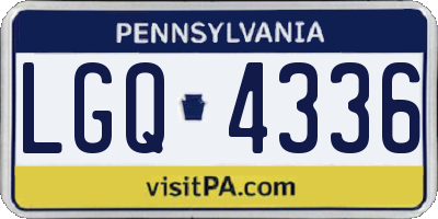 PA license plate LGQ4336