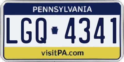 PA license plate LGQ4341