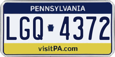 PA license plate LGQ4372