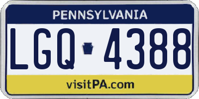 PA license plate LGQ4388