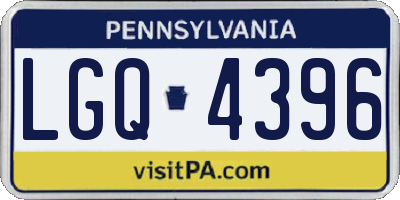 PA license plate LGQ4396