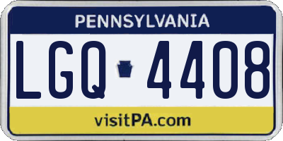 PA license plate LGQ4408