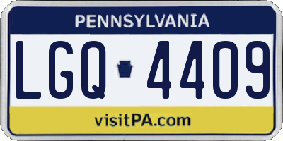 PA license plate LGQ4409