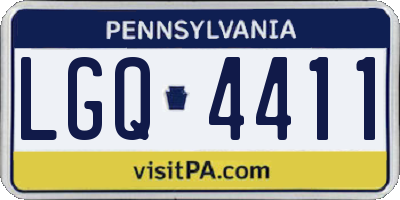 PA license plate LGQ4411