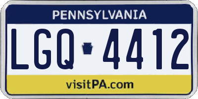 PA license plate LGQ4412