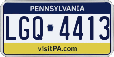 PA license plate LGQ4413