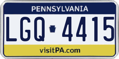 PA license plate LGQ4415
