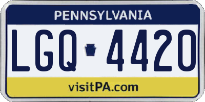 PA license plate LGQ4420