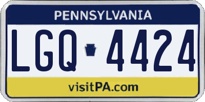 PA license plate LGQ4424