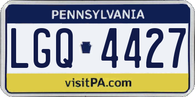PA license plate LGQ4427