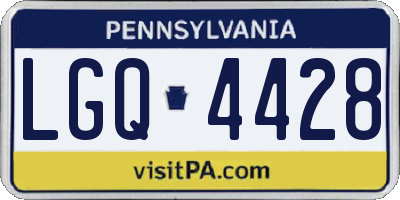 PA license plate LGQ4428