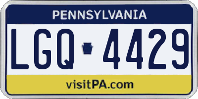 PA license plate LGQ4429