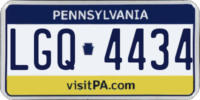 PA license plate LGQ4434