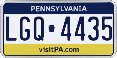 PA license plate LGQ4435