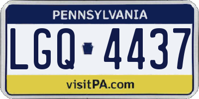 PA license plate LGQ4437