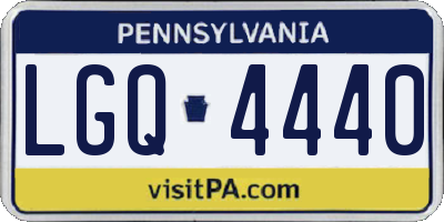 PA license plate LGQ4440