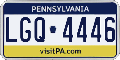 PA license plate LGQ4446