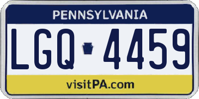 PA license plate LGQ4459
