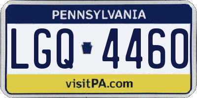 PA license plate LGQ4460