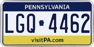 PA license plate LGQ4462
