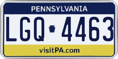 PA license plate LGQ4463