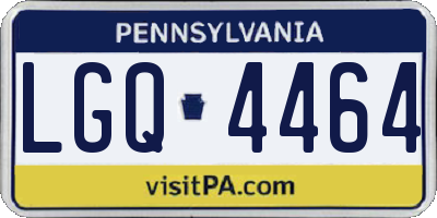 PA license plate LGQ4464