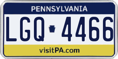 PA license plate LGQ4466