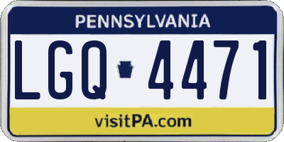 PA license plate LGQ4471